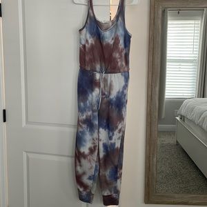 Pink Rose Tie Dye Romper